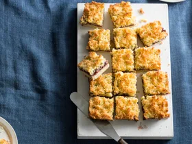 Berry and coconut slice