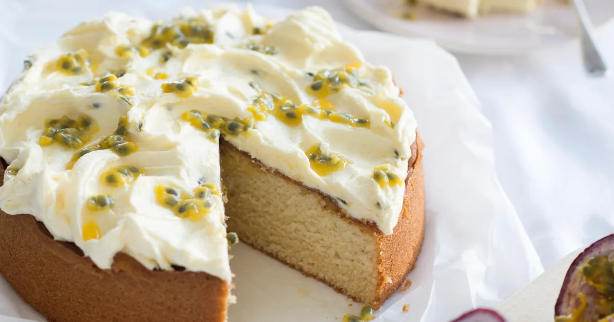 Easy vanilla cake with passionfruit buttercream | Home Beautiful
