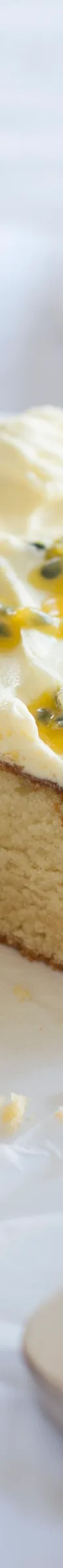 Easy vanilla cake with passionfruit buttercream