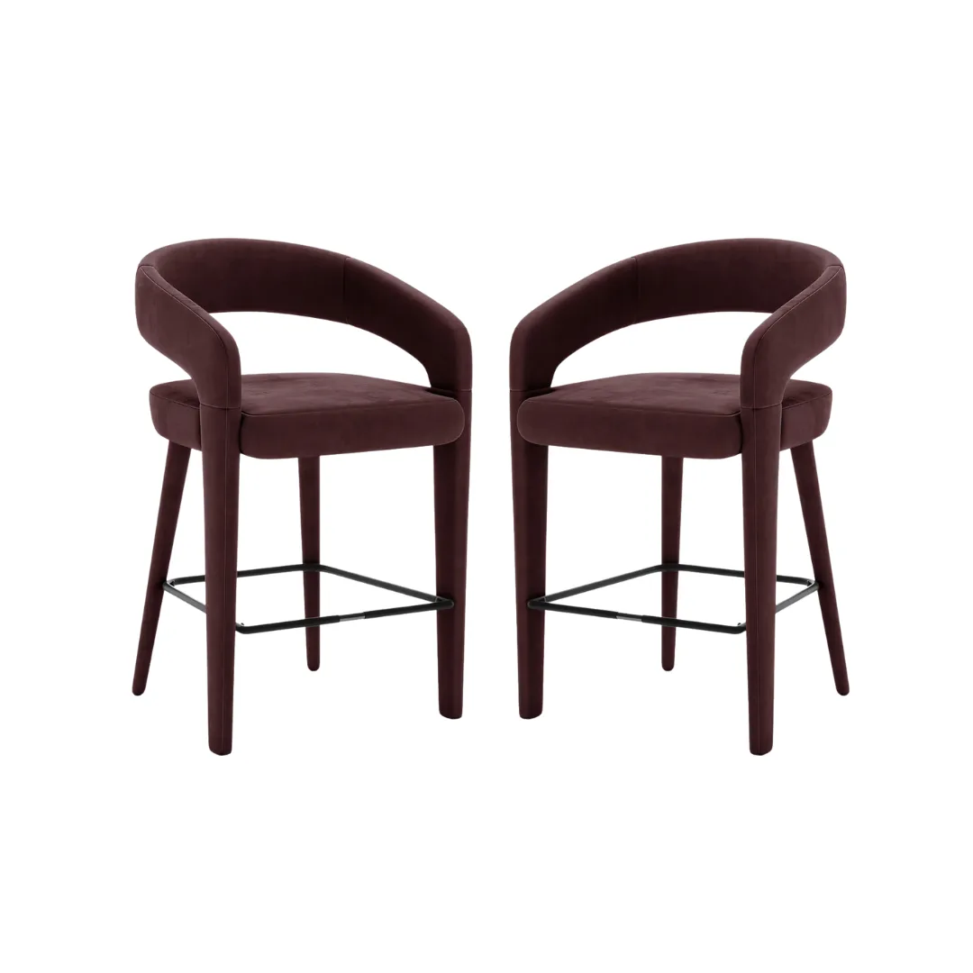 Luxo Living Eisha Velvet Bar Stools x2 Best Bar Stools Australia 2026
