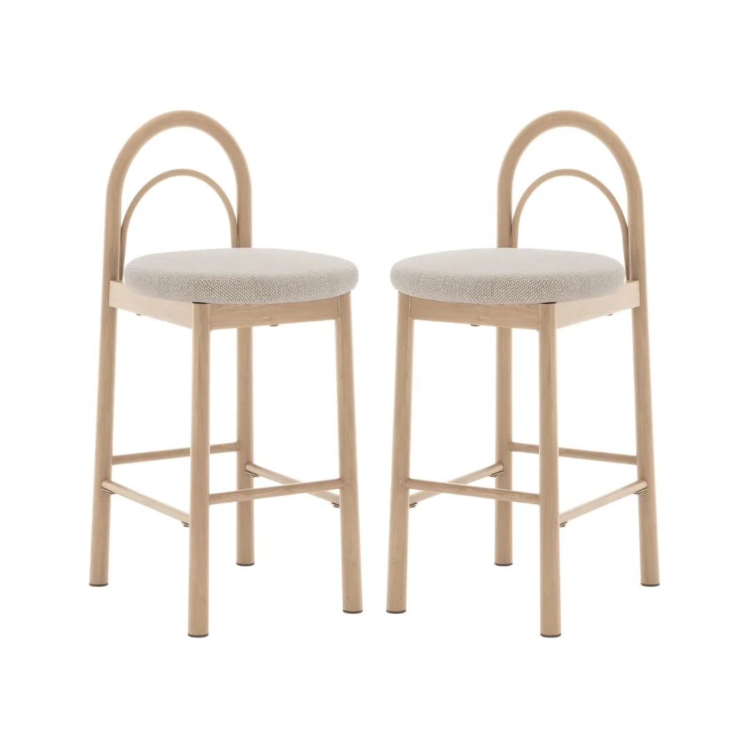 Gilles Linen Arched Bar Stools x2 Best Bar Stools Australia 2026