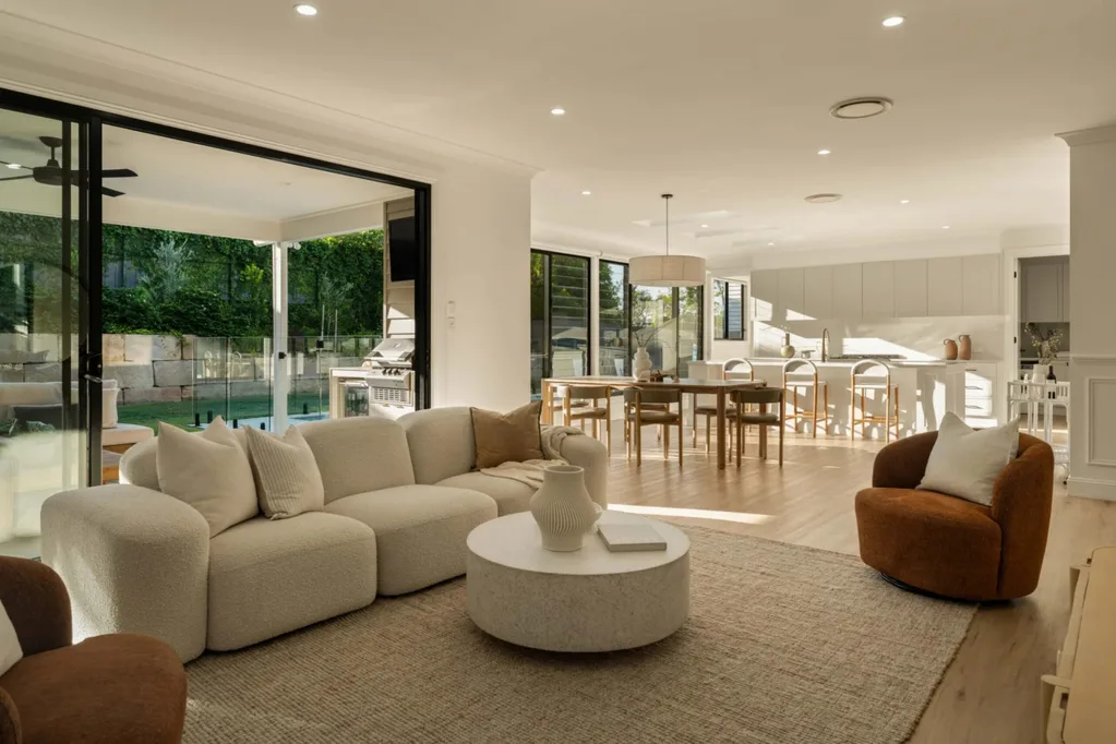 Lachie and Jules Neale home sale living room