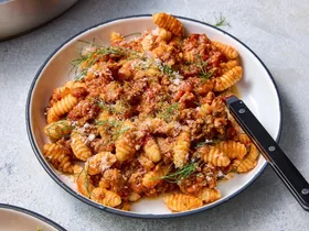 Spicy pork sausage ragu