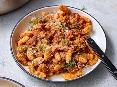 Spicy pork sausage ragu