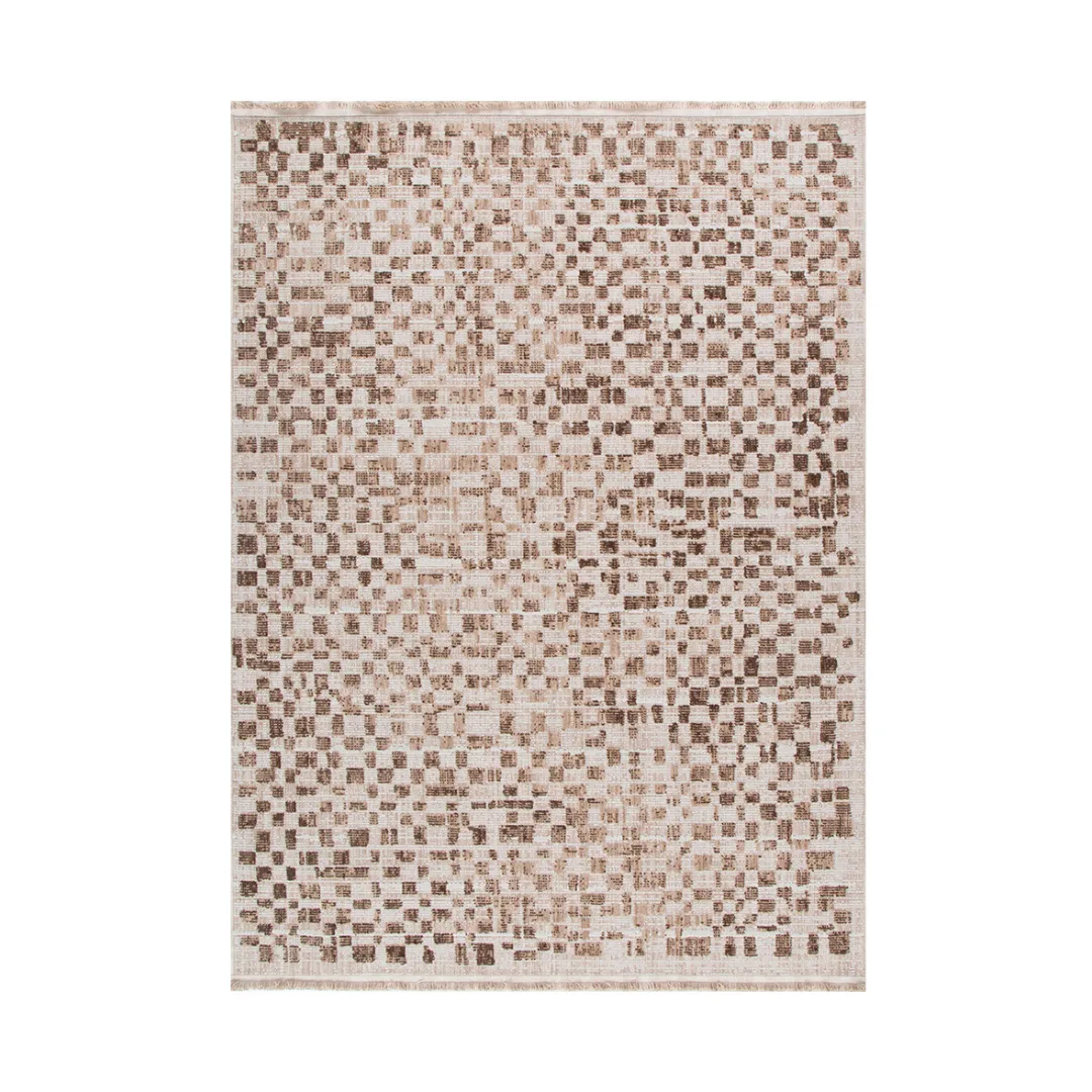 Bettina Distressed Textured Check Rug Temple & Webster Sale