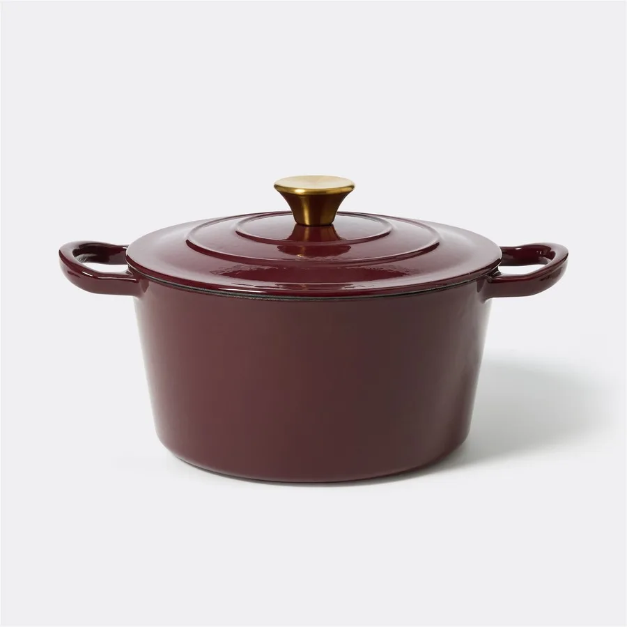 Perfect for everything from slow-cooked stews and braised meats to baking bread and deep-frying. Its timeless plum finish and durable construction make it a must-have piece for any kitchen.