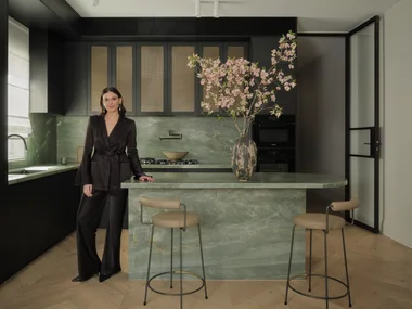 Briellyn Turton interior designer in kitchen