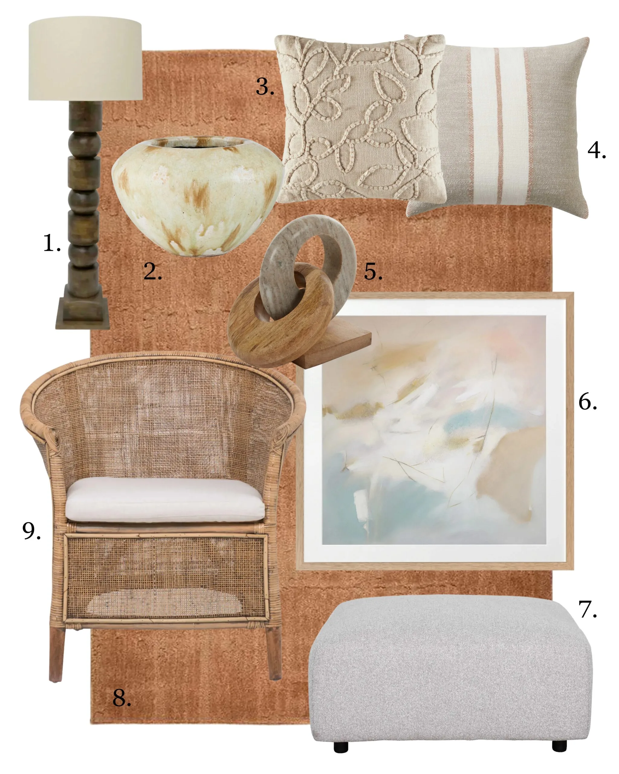 summer decor moodboard
