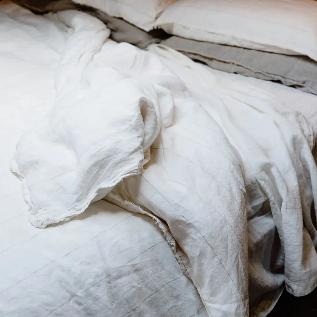 Eadie linens used at Cinque House Rachel and ryan's luxury Airbnb holiday house