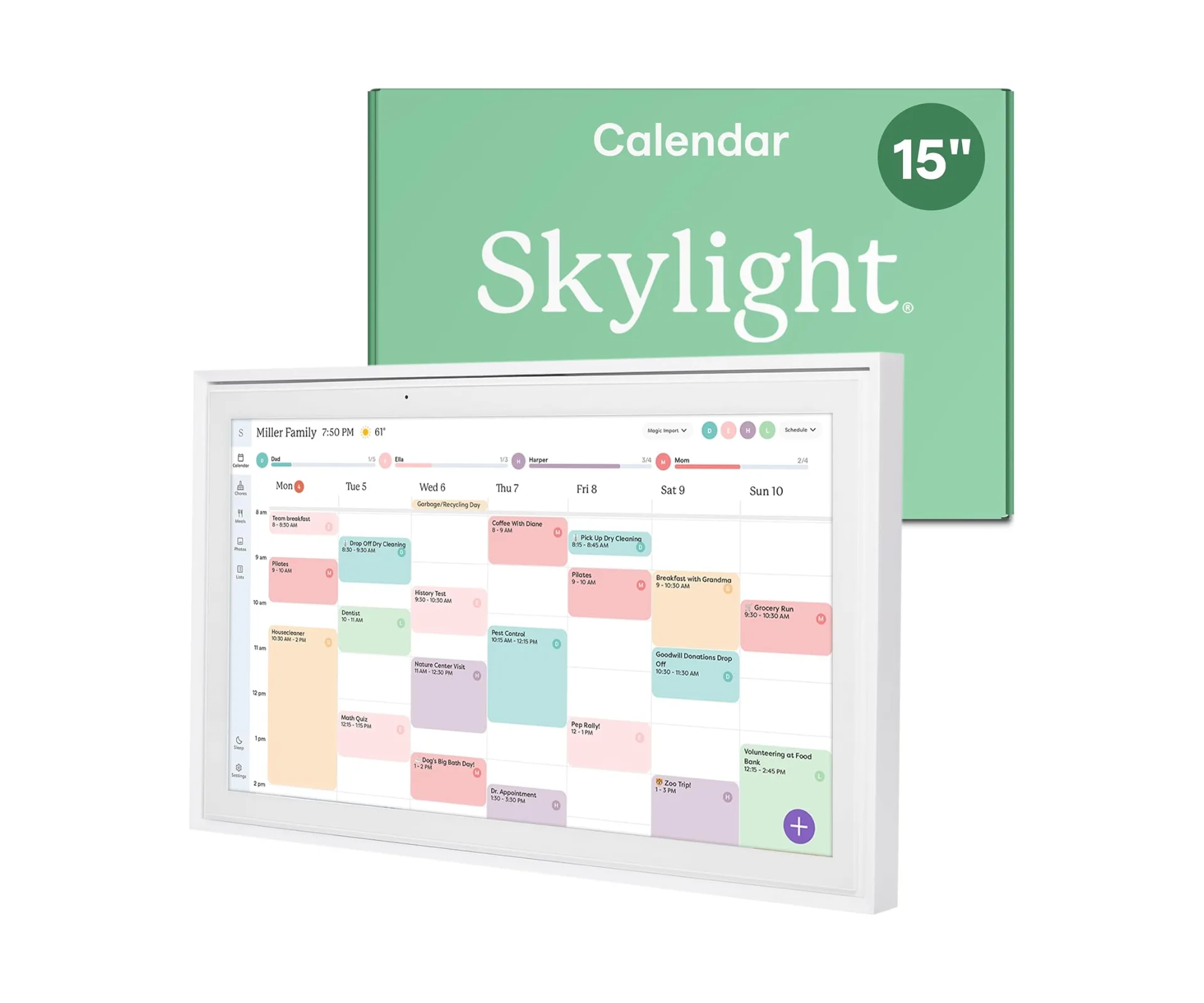 Photo of Skylight Calendar, 15-inch Wall Planner + Digital Chore Chart + Best Digital Calendar Australia