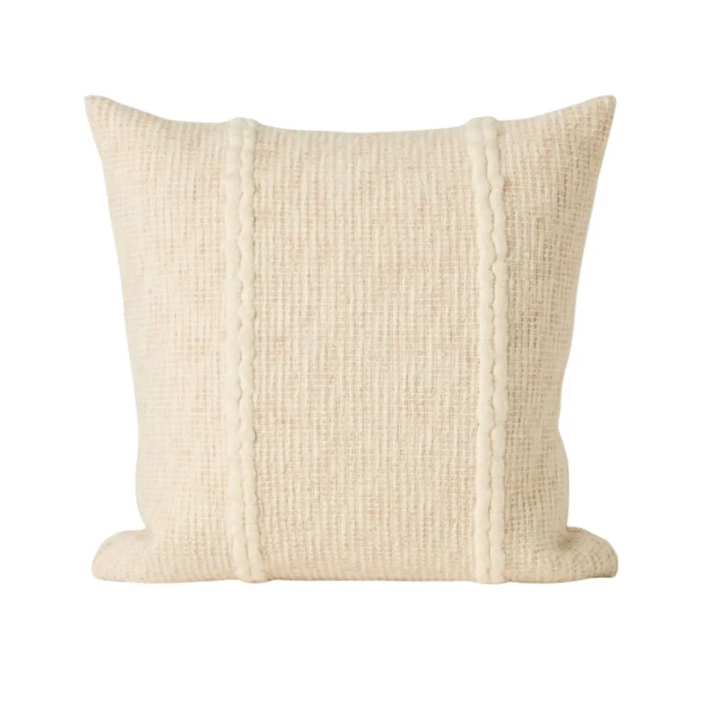 adairs cream wool cushion for high low styling