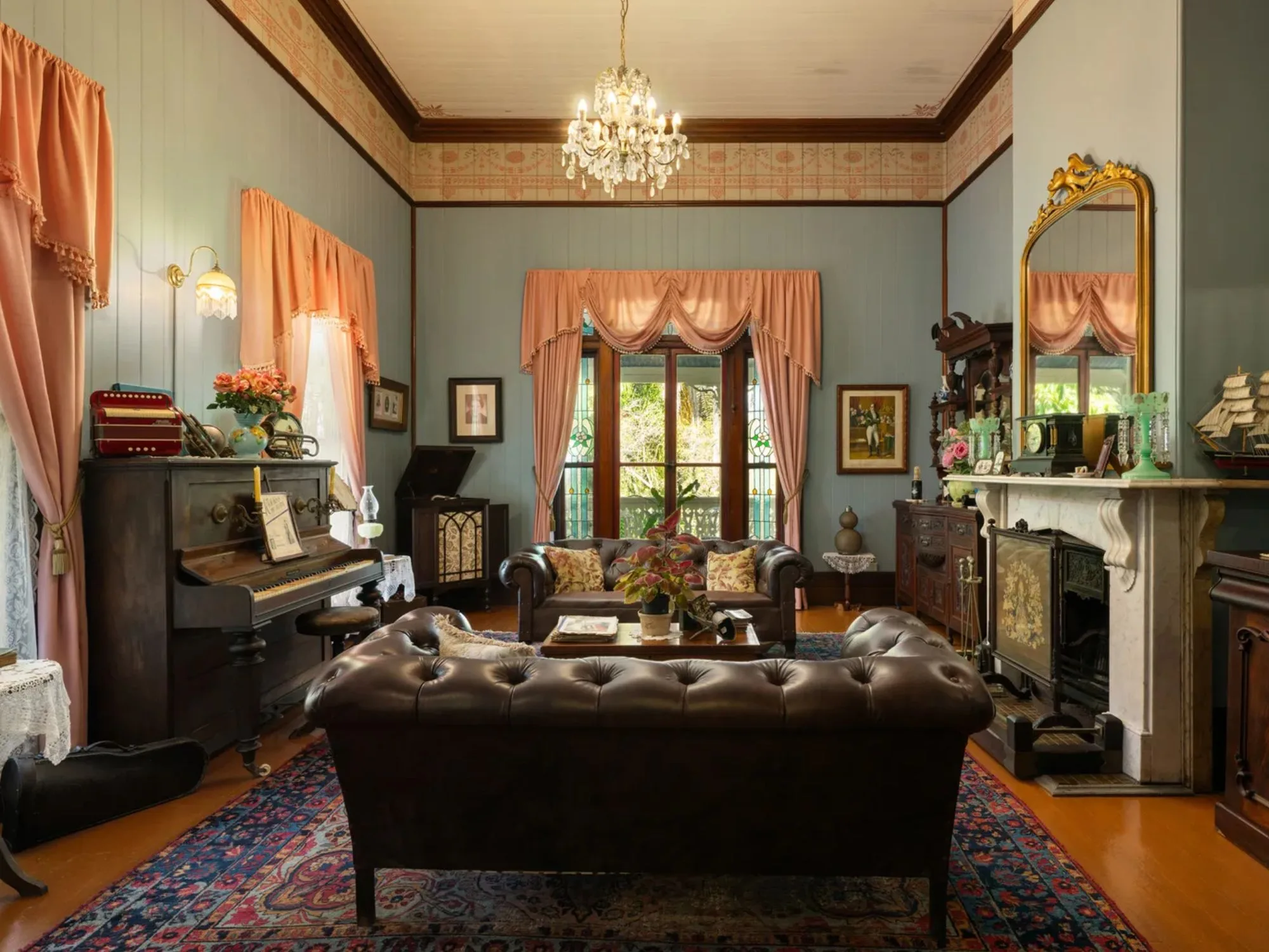An historic living room in Brooklyn House in Howard Queensland