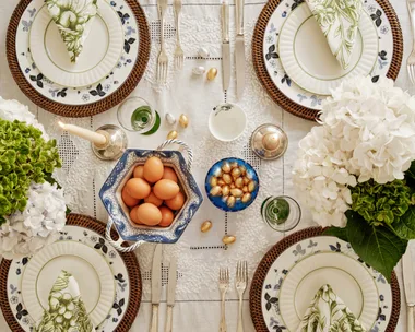 seasonal decorating easter tablescape setting ideas