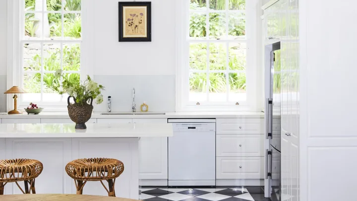 Krissy Marsh's kitchen which she cleans with her all purpose homemade cleaning spray recipe