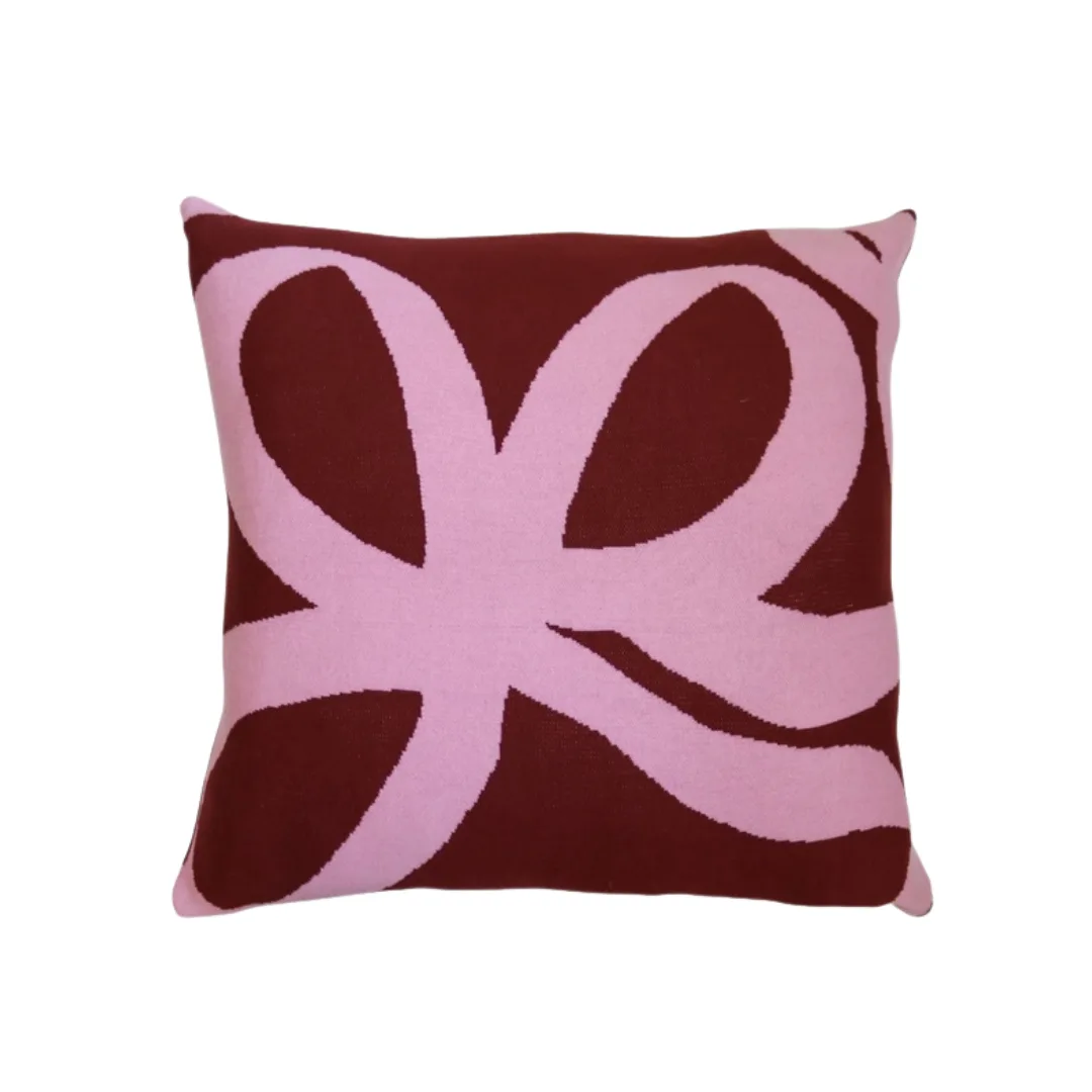 Mosey Me Ribbon Knitted Cushion