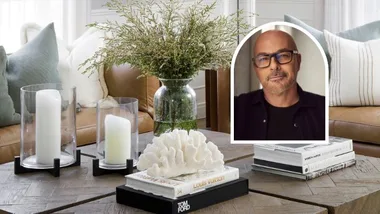 neale whitaker inset with candles on a timber coffee table