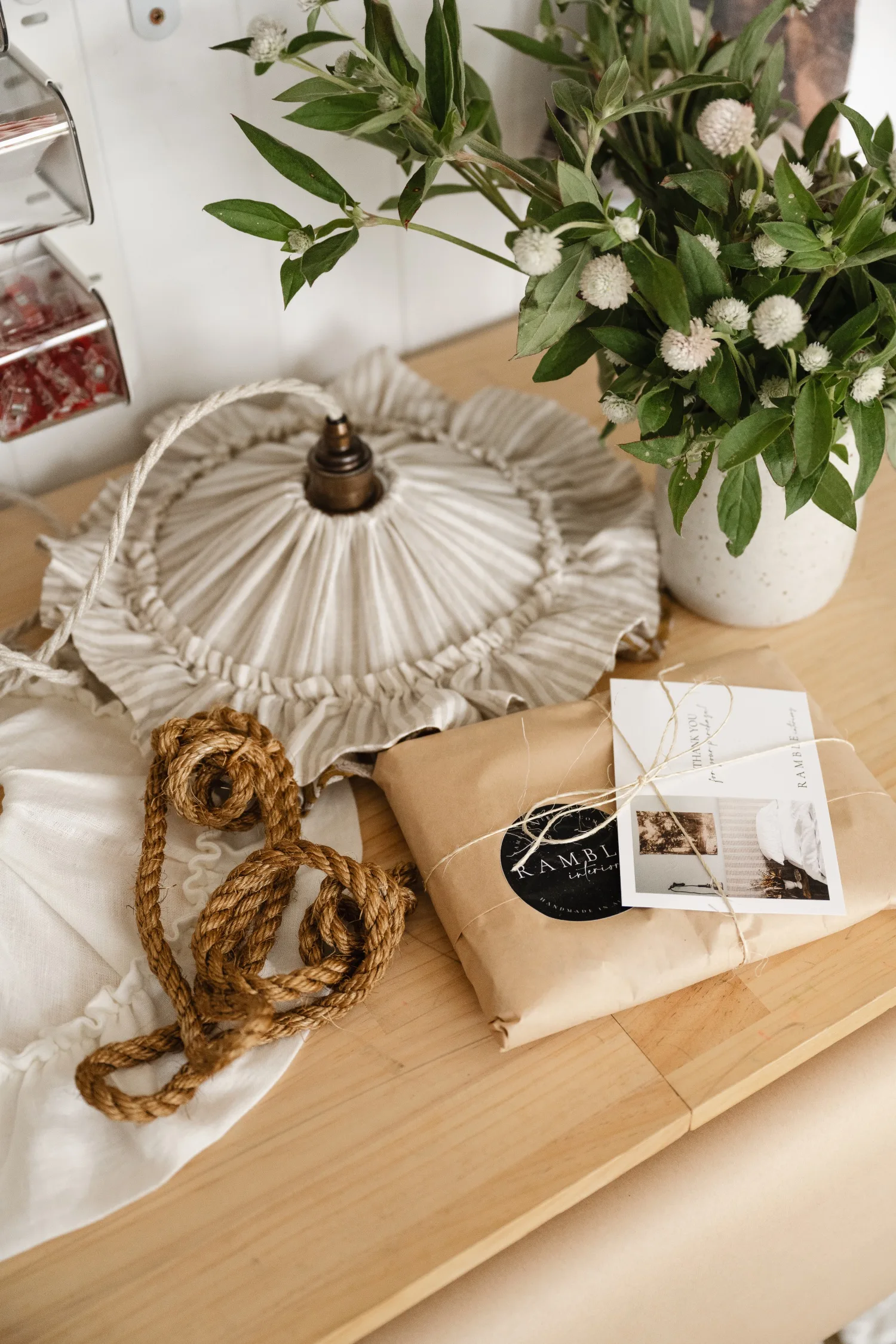 Ramble Interiors Alicia Doyle ruffle pendant