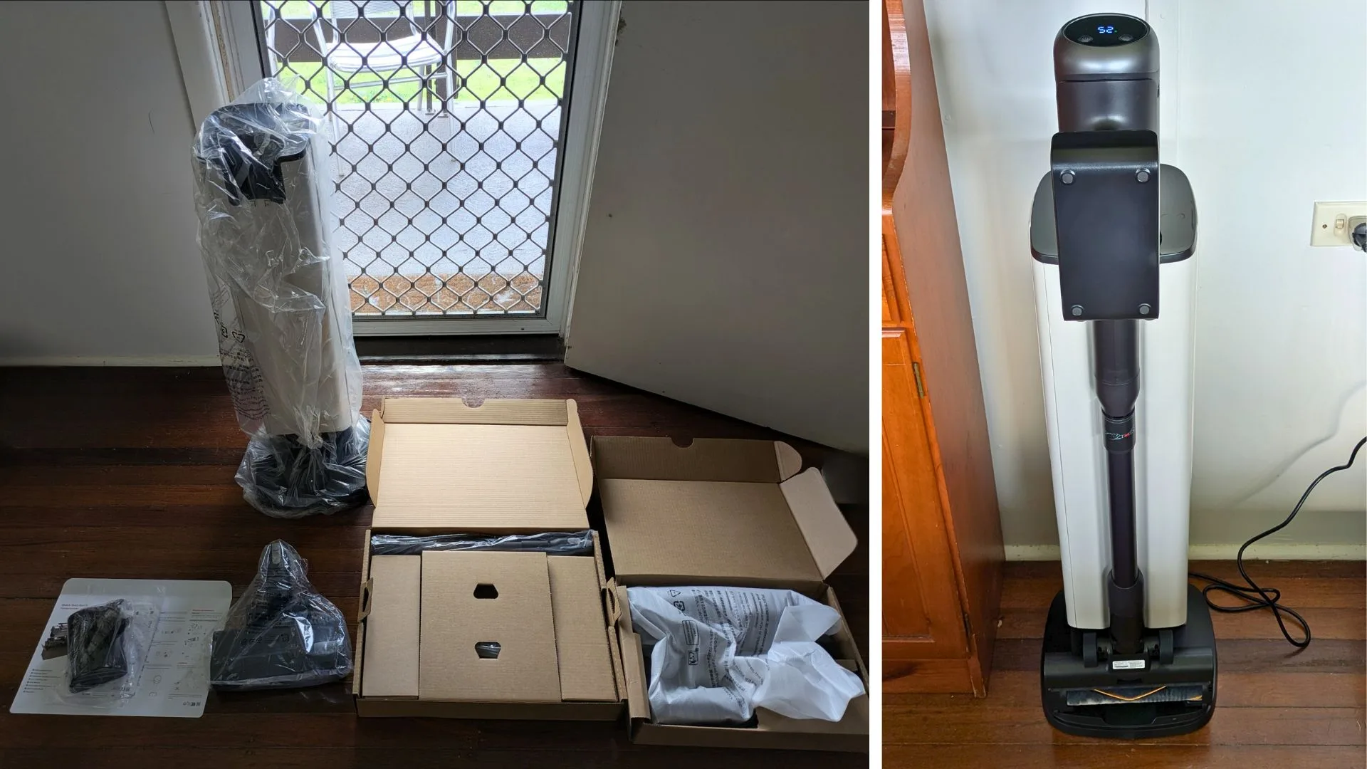 Roborock H60 Hub Ultra review: what's in the box and the dock and vacuum set up.