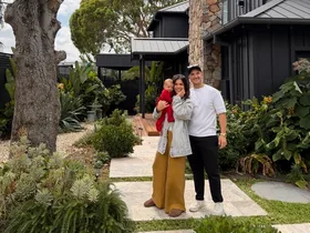 Steph and Gian revisit their Block house (with their baby!)