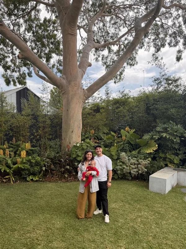Steph and Gian The Block contestants with baby 