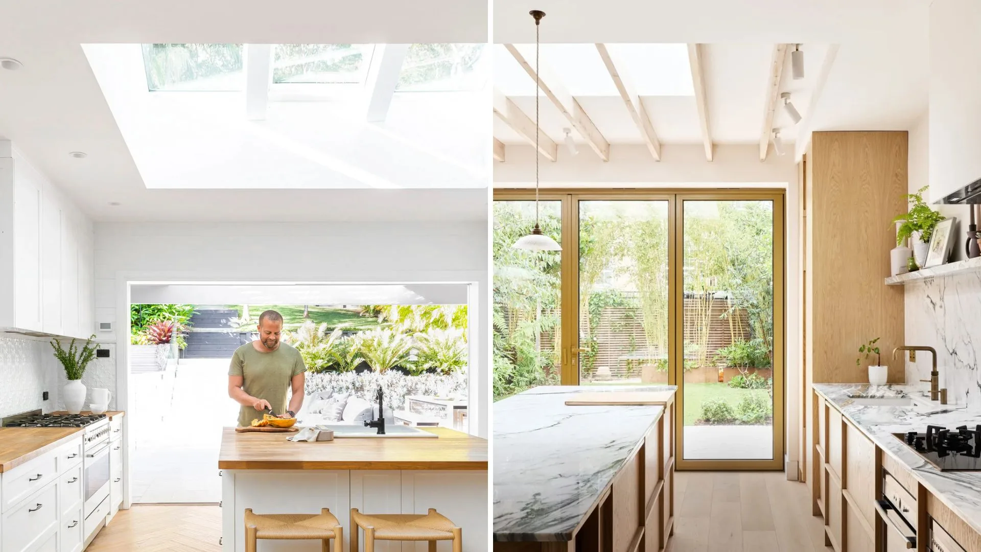Skylights in kitchen