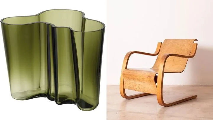 alvar aalto vase and chair