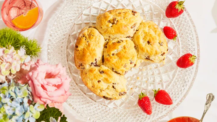 Date and orange scones with whipped honey butter