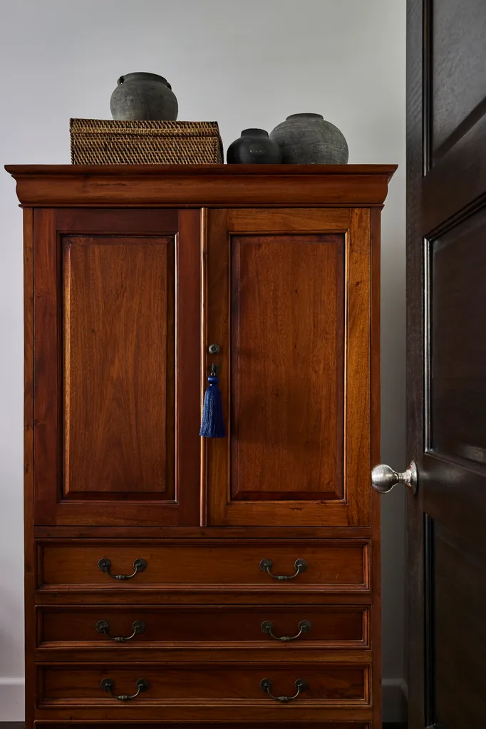 Gray and Co apartment guest bedroom