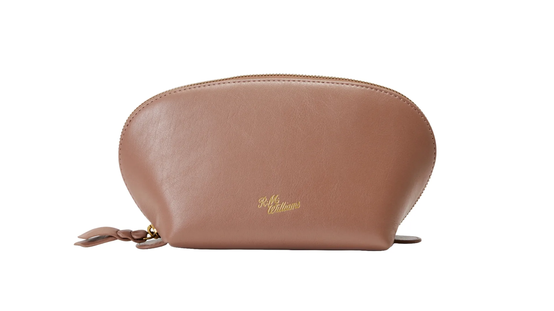 A tan coloured leather pouch.