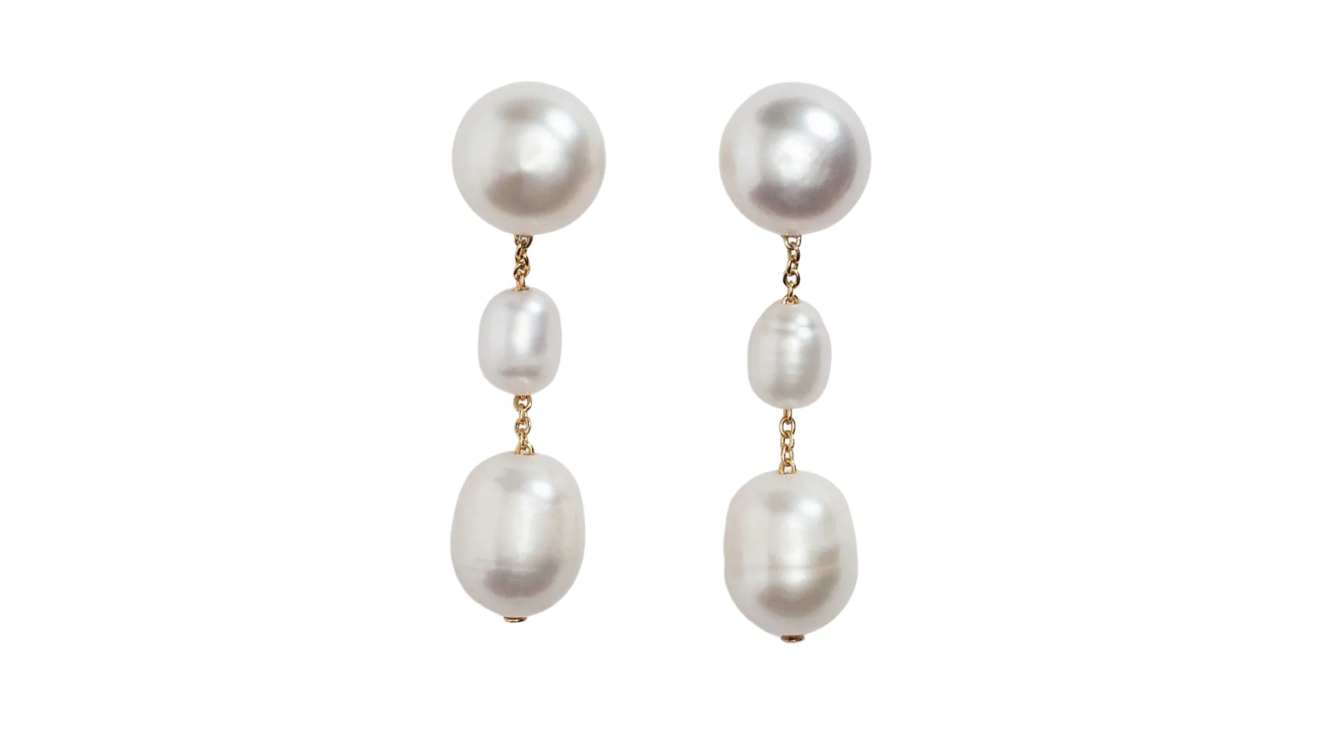 Drop pearl earrings