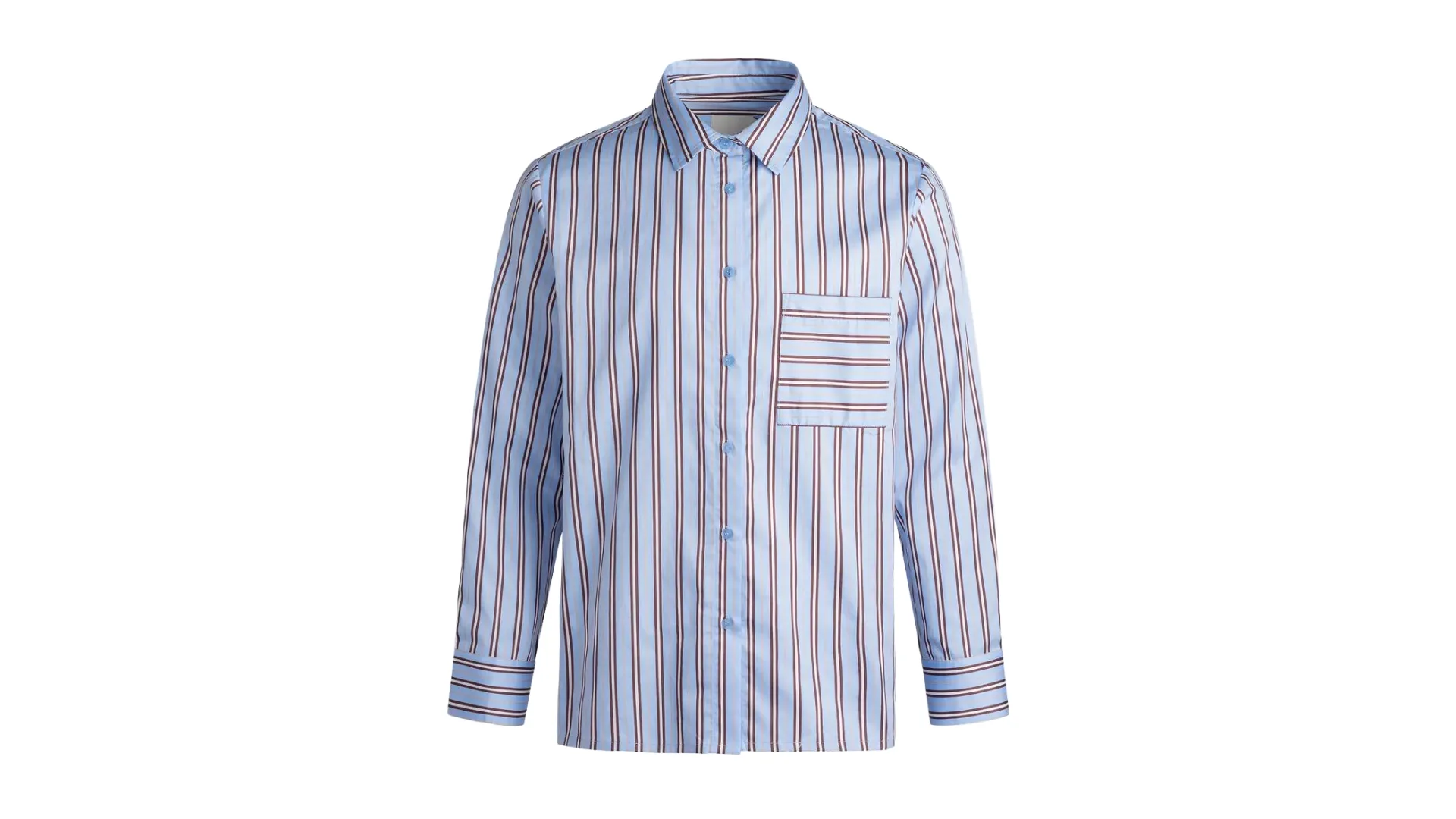 Blue striped pyjama top.