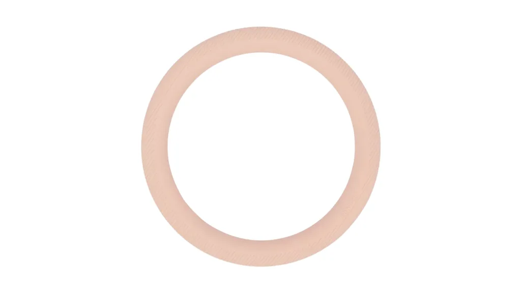 A pink weighted ring for pilates.
