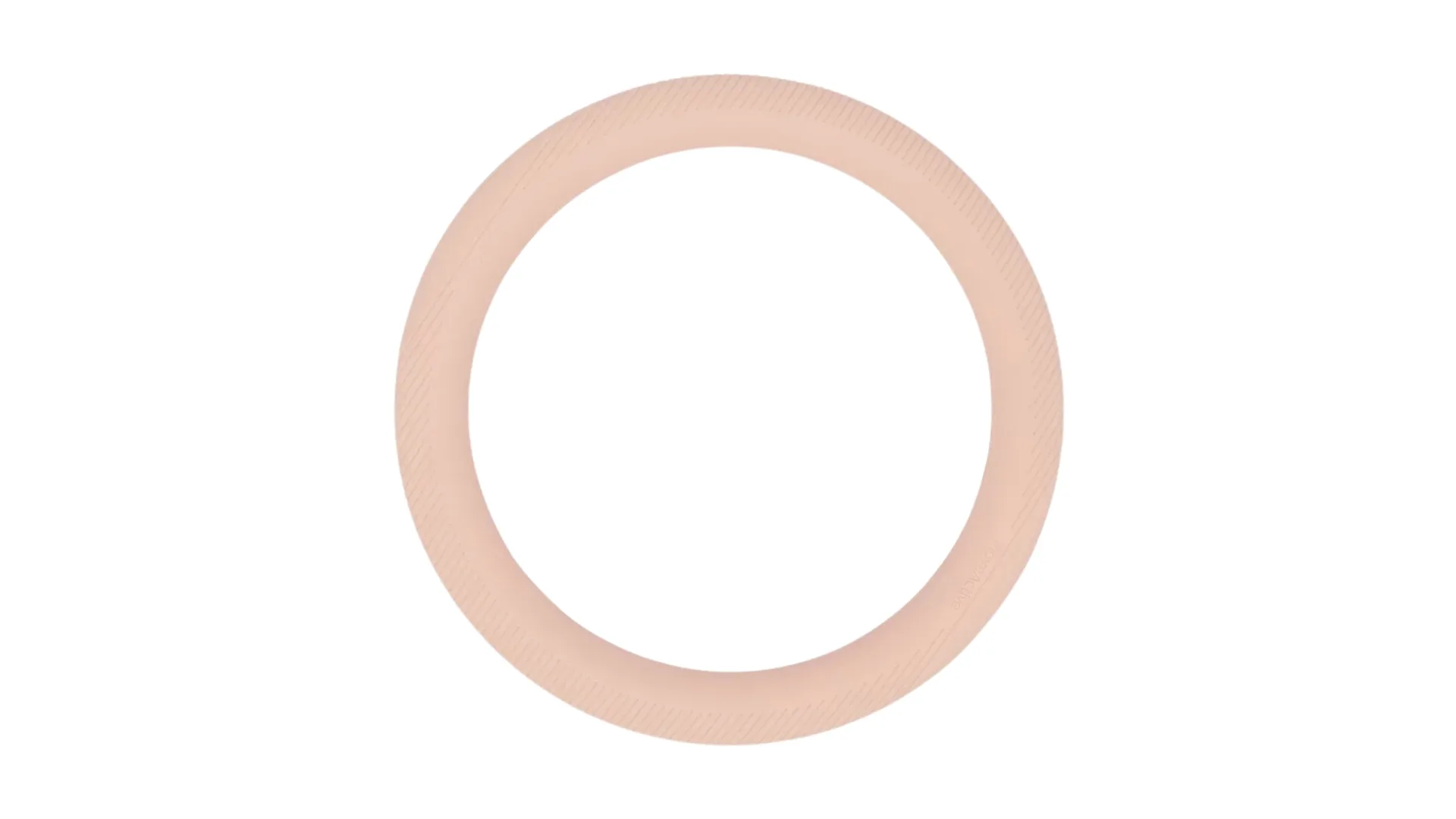 A pink weighted ring for pilates.