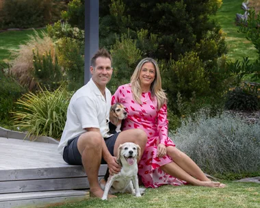 Dan and Dani Reilly from The Block with their dogs