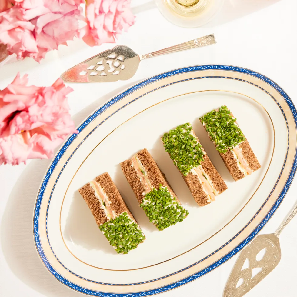 Salmon and cucumber sandwiches