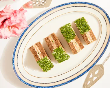 Salmon and cucumber sandwiches