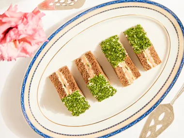 Salmon and cucumber sandwiches