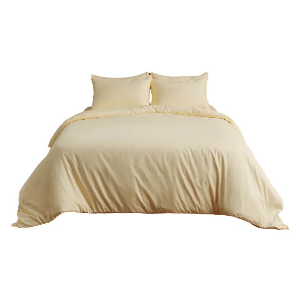 Soft Bedroom Trend + Bedroom Design Trends 2026 + Hommey Custard Duvet Cover Set