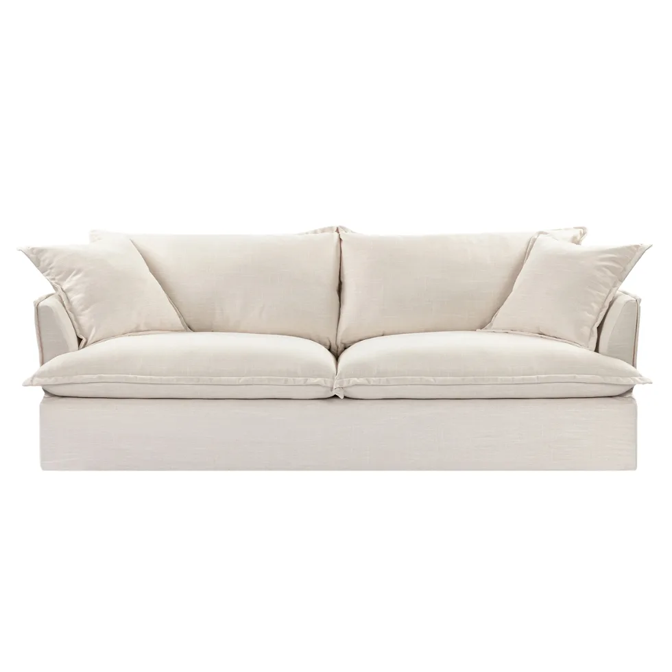 Temple & Webster Softy 3 Seater Premium Slipcover Sofa + + Country Interior Design + Cottage Core Interior Design + Modern Farmhouse Interior Design 2026