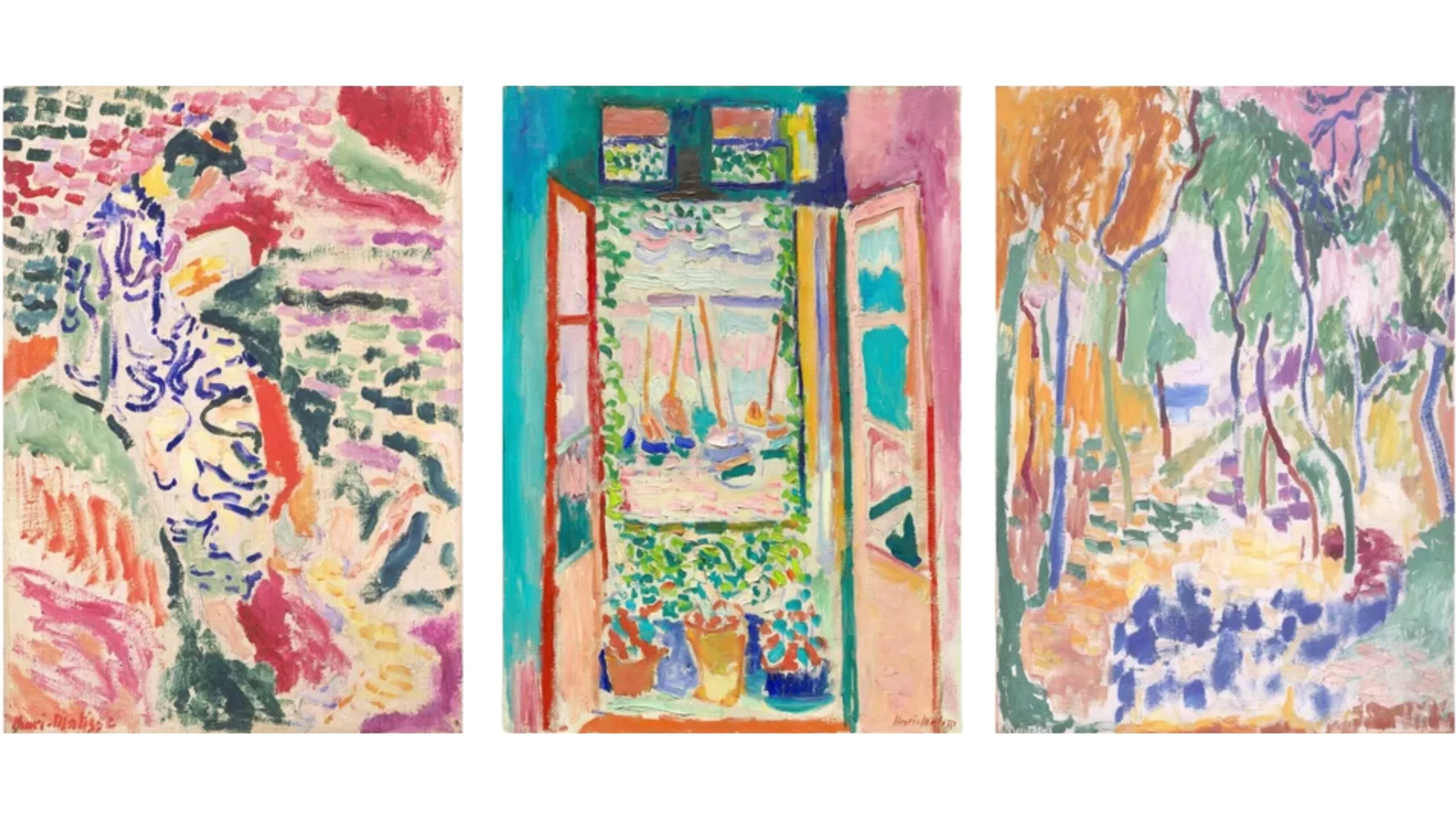 Three Matisse paintings.