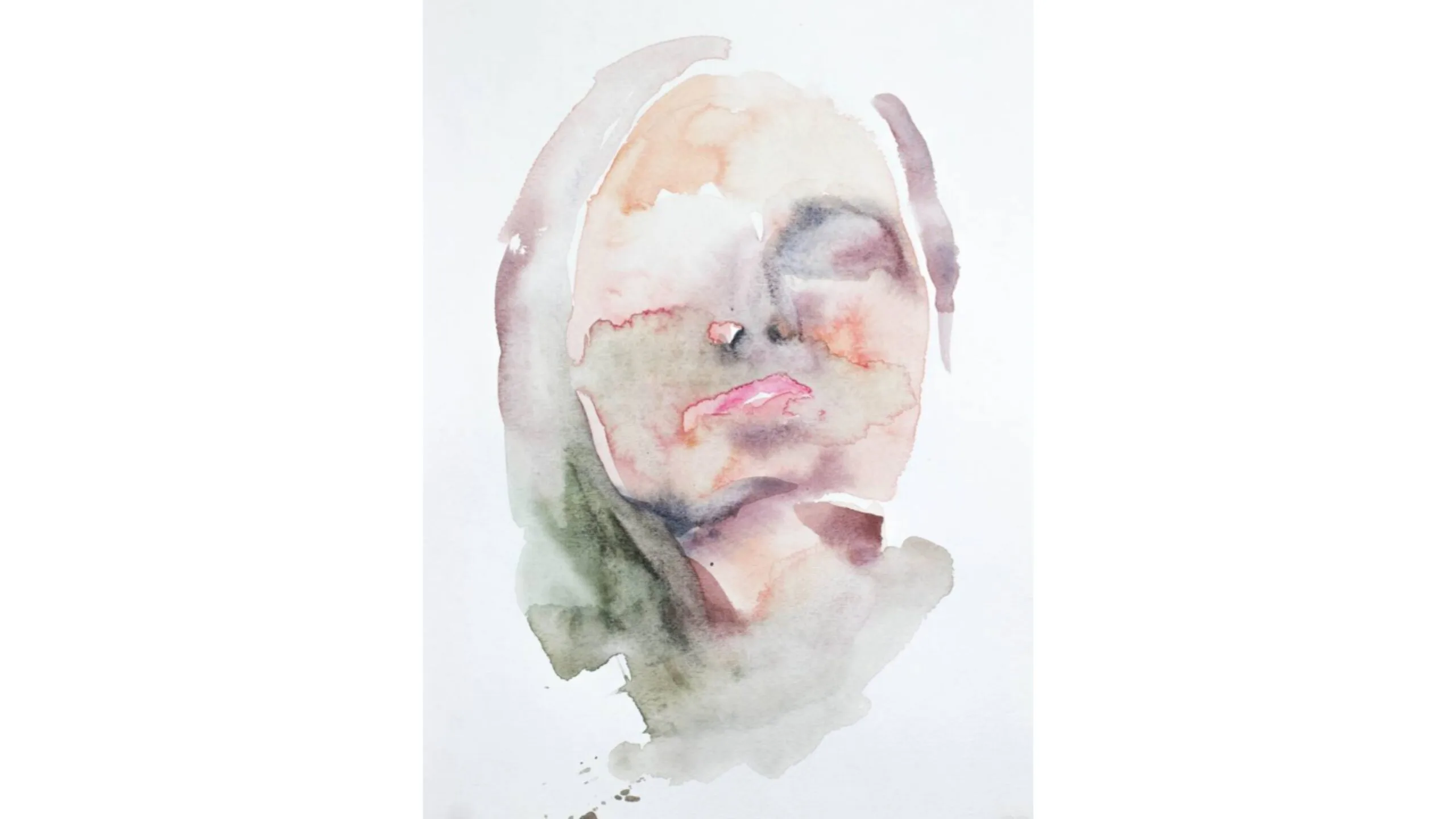 An abstract watercolour portrait