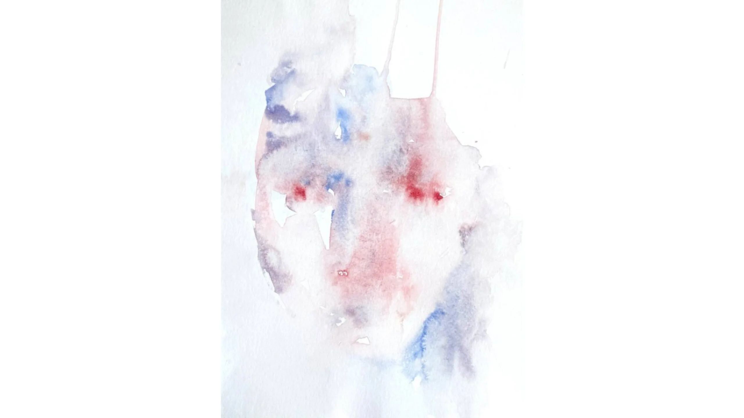 An abstract watercolour portrait