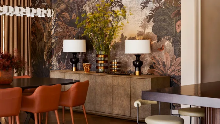 Balzan Coldstream living room and dining room wallpaper