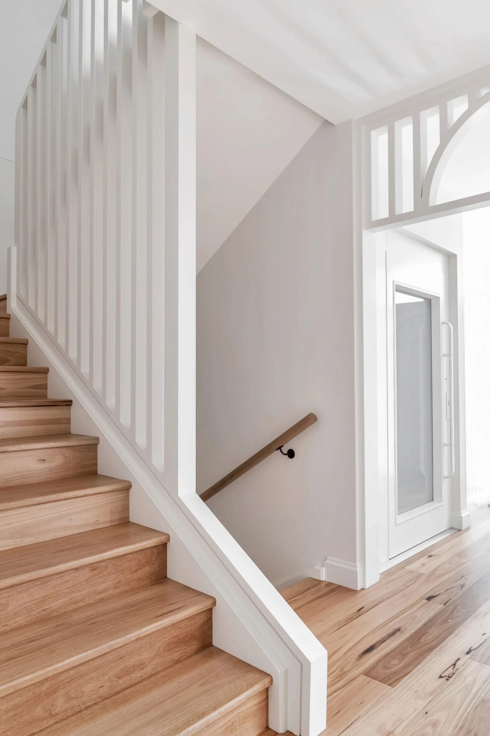 White bespoke staircase