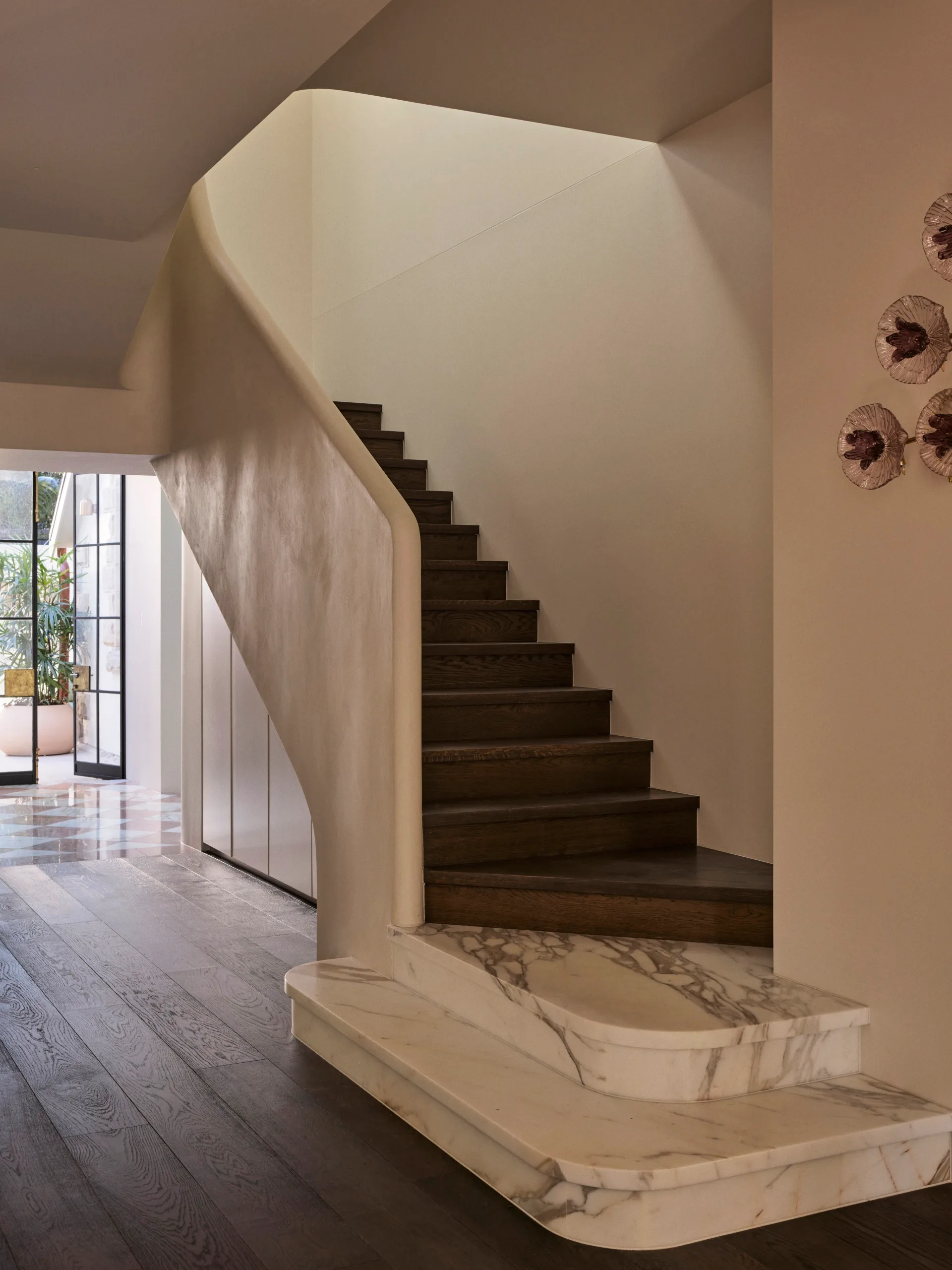 Smac Studio marble and wood staircase