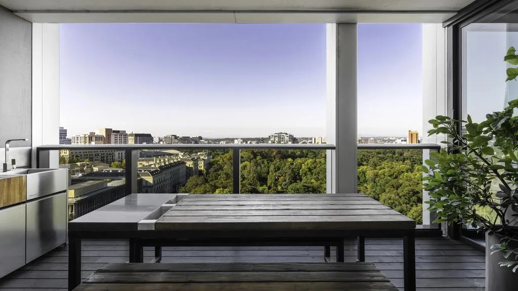 shannon bennett melbourne apartment balcony area sweeping melbourne views