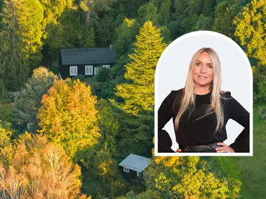 Fashion designer Collette Dinnigan next to current home