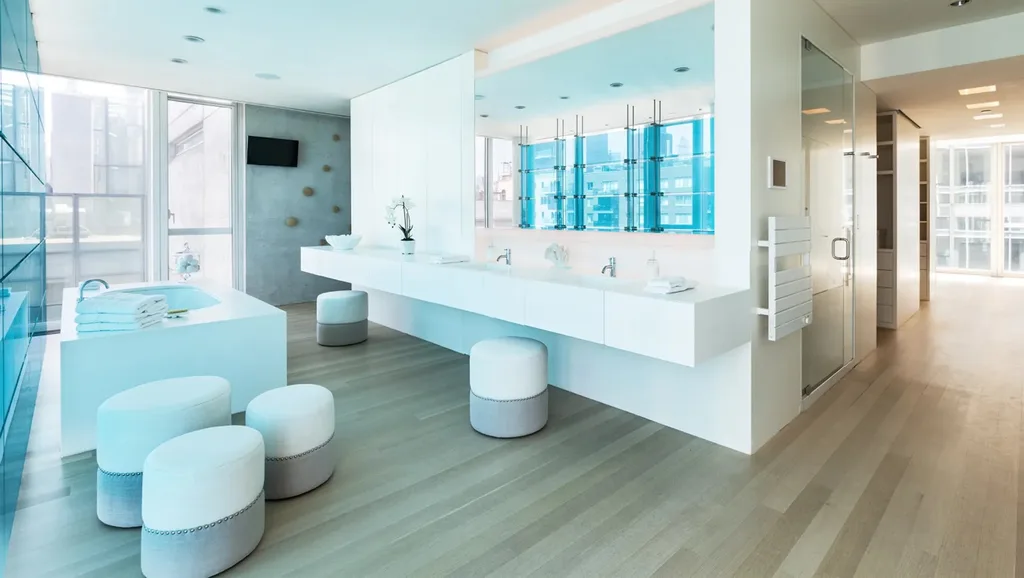 Hugh Jackman Deborra-Lee Furness New York Penthouse bathroom ensuite