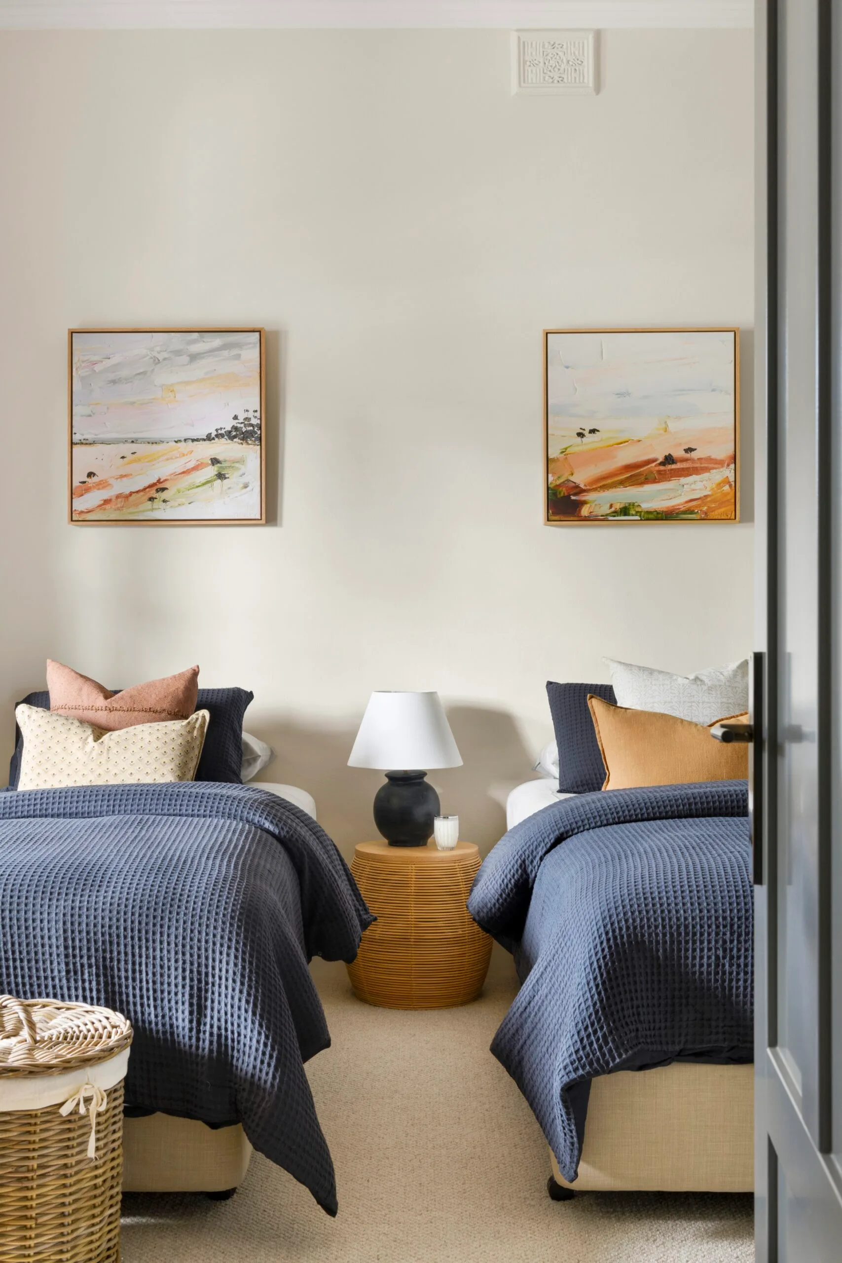 Edwardian home renovation by Donna Guyler twin bed
