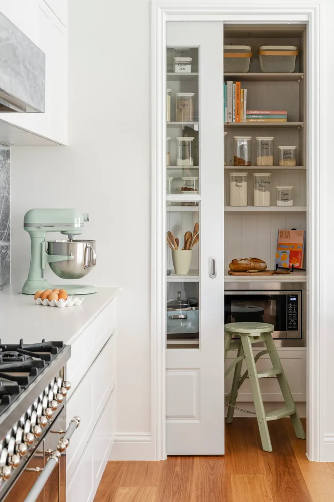 Clear Mountain home kitchen butlers pantry mint green kitchen aid